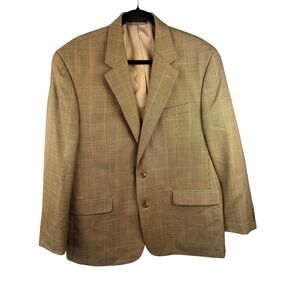 Lauren Ralph Lauren Mens Wool Houndstooth 2-Button Sport Coat Blazer Sz44R
